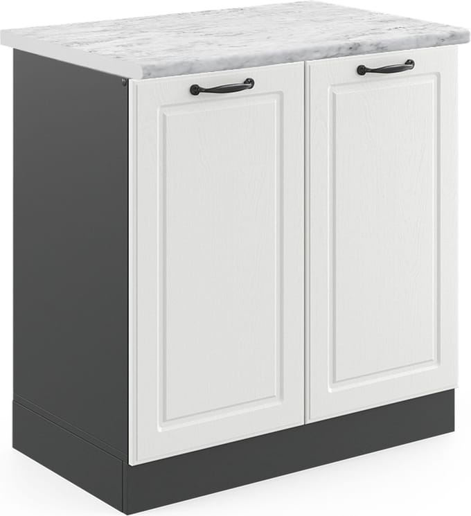 Vicco R-Line Wastafelkast – 80 cm, WB Marmer Wit Landhuis