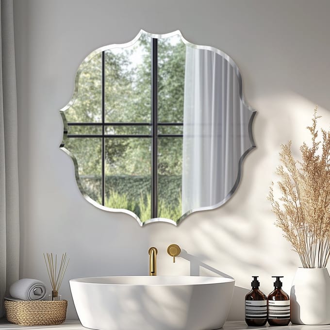 Artloge Onregelmatige Wandspiegel - Frameloos Ontwerp - Beveled Rand - 80cm