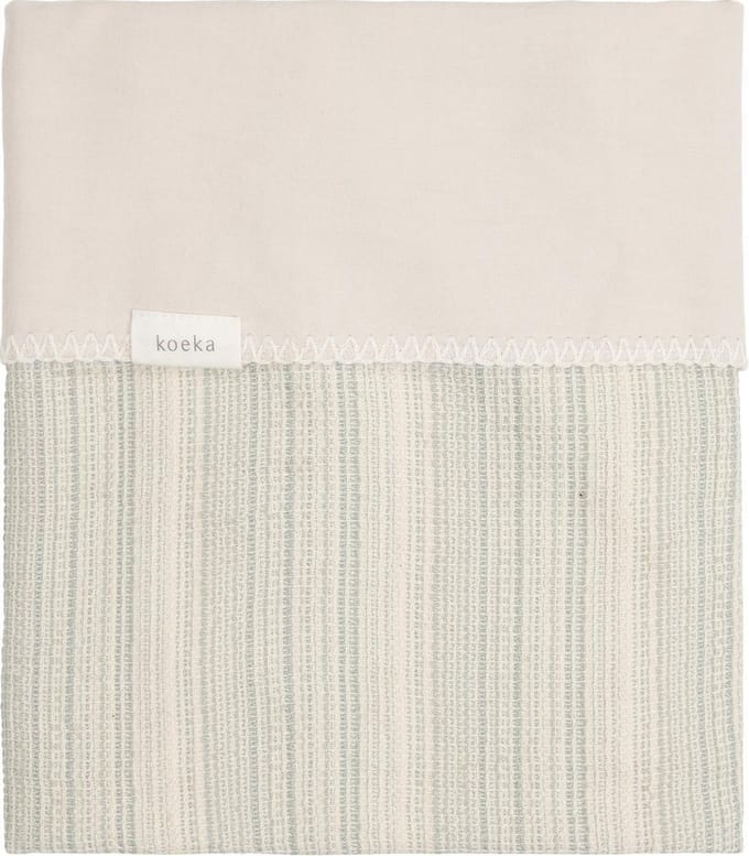 Koeka Wiegdeken Maui flanel - leaf/soft sand 75x100cm