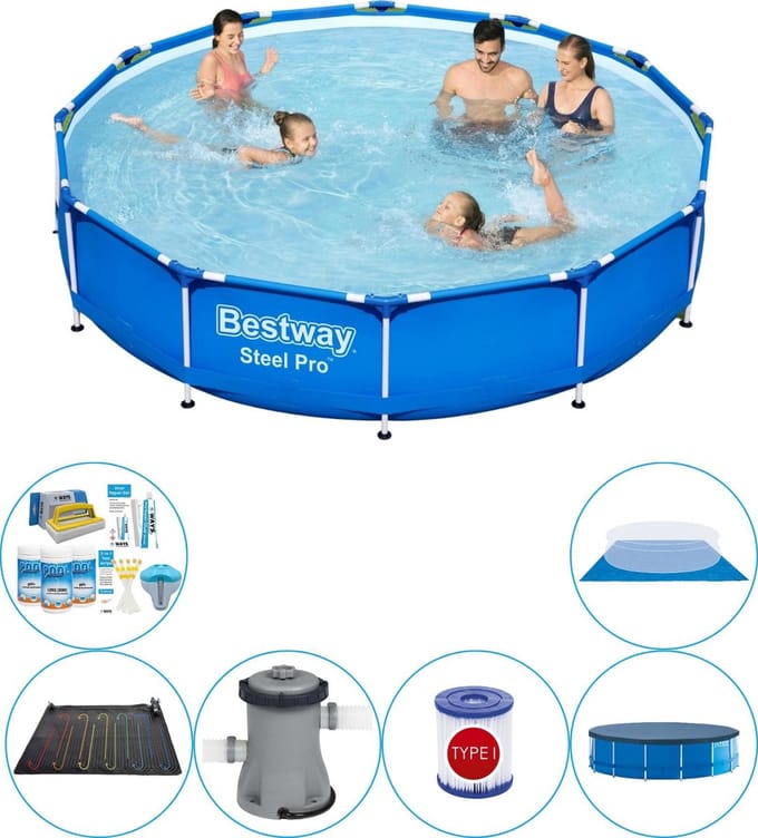 Zwembad Combi Deal - Steel Pro Rond 366x76 cm