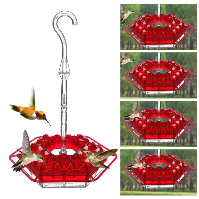 Kolibrievoeder met lange buis Type kolibrievoeder Vogelvoeder rood