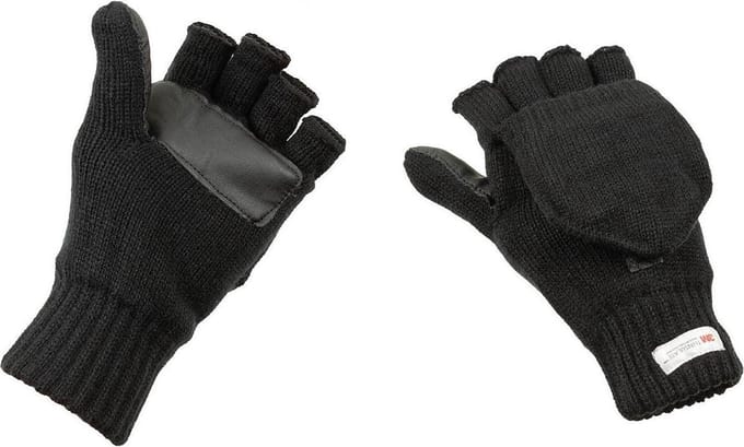MFH - Gebreide vinger wanten  -  Zwart  -  3M™ Thinsulate™  - MAAT XL
