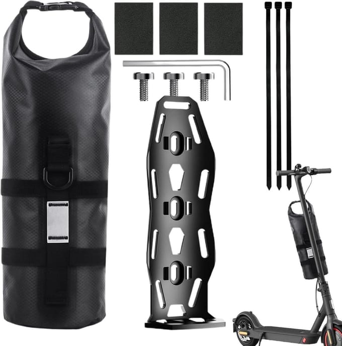 Fiets Fork Tas - Draagtas Frame - Fietsen en Tours - Waterdicht en Reflecterend - 23 cm - Zwart