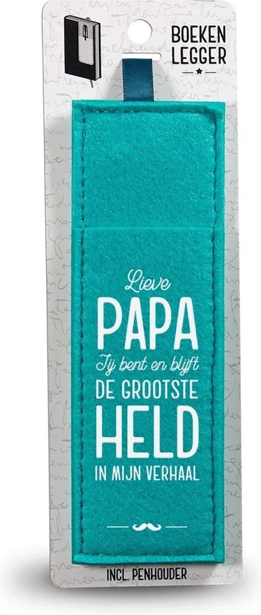 Boekenlegger Papa grootste held