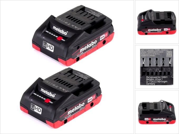 Metabo accuset 18 V met 2x accu LiHD 4,0 Ah ( 625367000 )