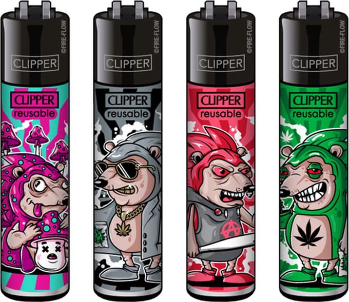 Clipper Classic Large Aanstekers "Egel / Hedgehog" (4 Stuks)