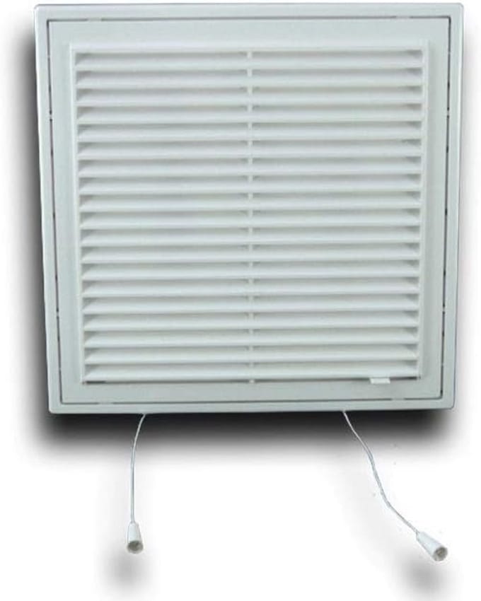Afsluitbaar Ventilatie Rooster met Flens en Insectenhor - Ø200 / 250x250mm