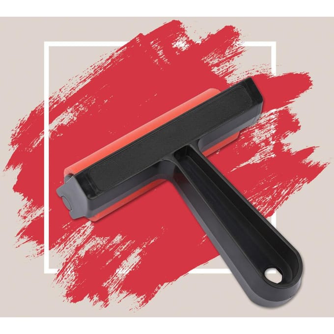 Rouleau Brayer en Caoutchouc Art Peinture à l'Encre Estampe Outil de Tamponnage 10   15   20 cm 10cm black