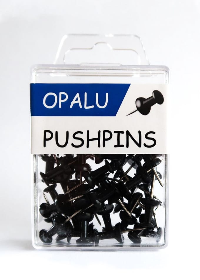 Opalu Push Pins Zwart 40 stuks