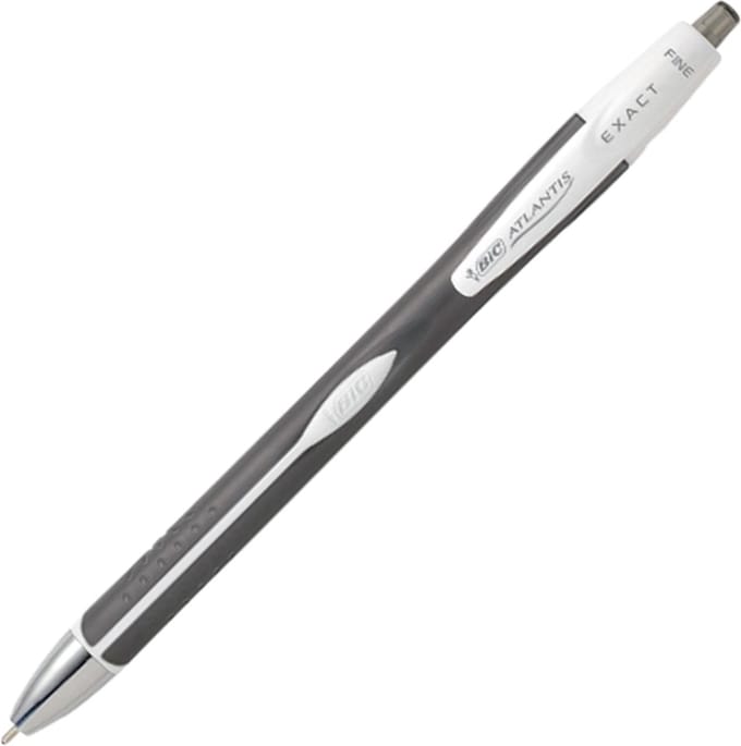 BIC Atlantis Exact Balpen Zwart - Precisie en Vloeiend Schrijven