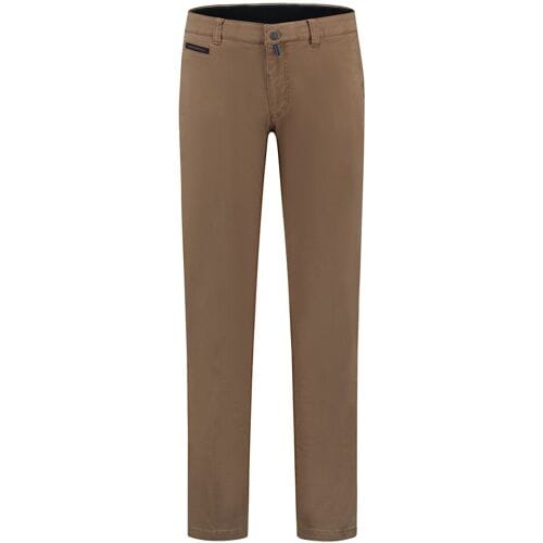 Com4 Broek Modern Chino Cotton Elastan Camel / male