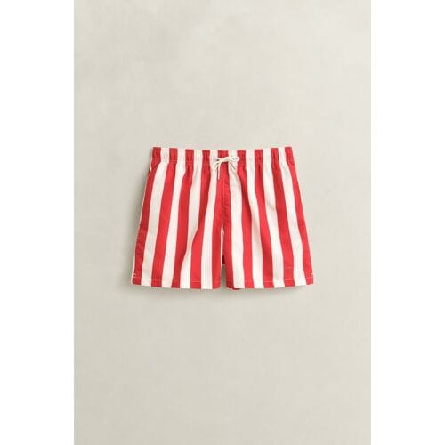 Gant Swim Short Allover Block Stripe Rose Red / male