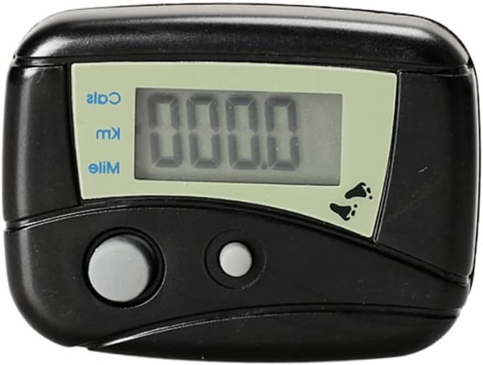 Mini Elektronische Stappenteller - Stap Teller - Activiteit Meten - Groot LCD Scherm - 4.9x3x1.2 cm - Zwart