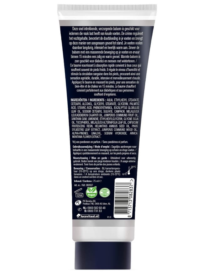 Lucovitaal Warmte Balsem - Bij Koude Voeten 75ML