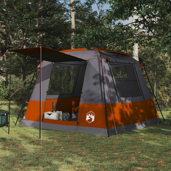 vidaXL - Partytent - 10-persoons - Grijs - en - Oranje