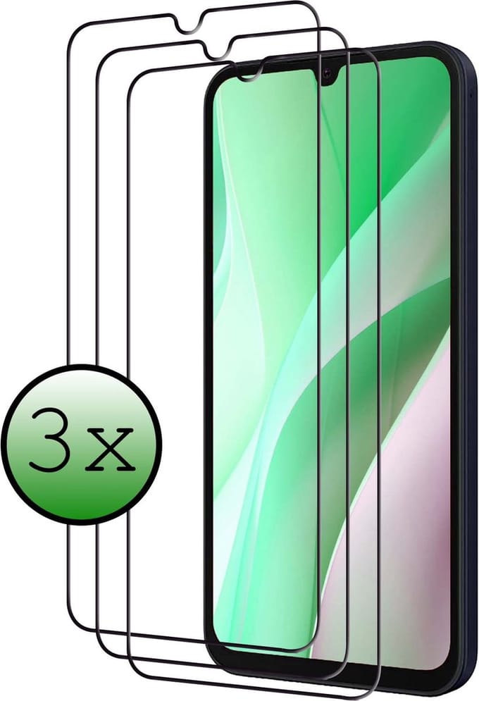 Screenprotector - 3 Stuks Geschikt voor Samsung Galaxy A15 - Full Cover - Beschermglas - Gehard Glas - Tempered Glass - Screen Protector