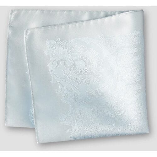 Eton Pochet Silk Woven Paisley Licht Blauw / male