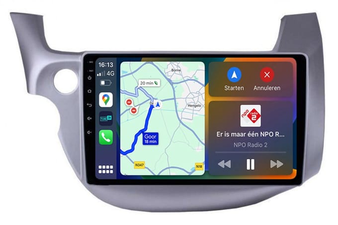 BG4U - Android navigatie radio geschikt voor Honda Jazz 2008-2014 met Apple Carplay en Android Auto