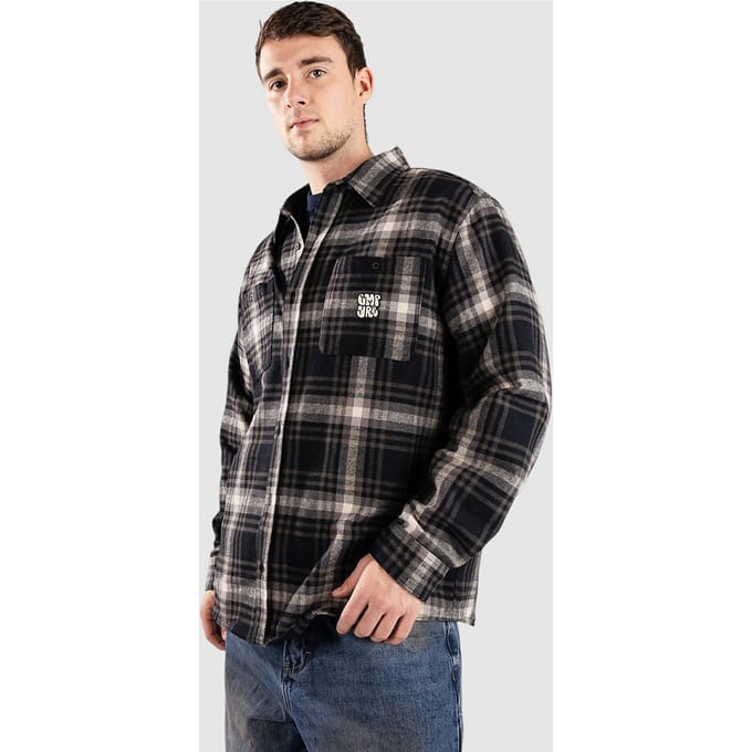 Empyre Browser Brushed Flannel Shirt zwart
