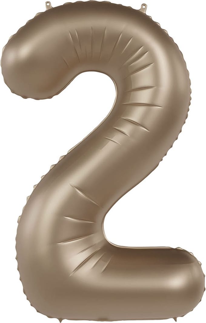 Folat - Folieballon Cijfer 2 Starlight Gold - 86 cm