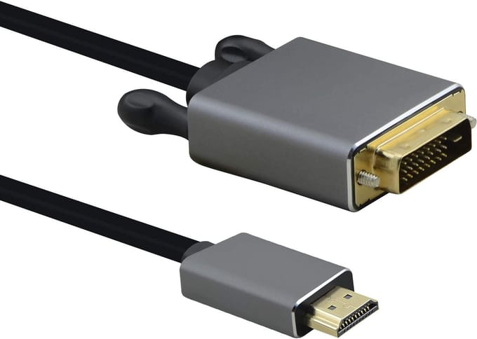 Anschlusskabel, HDMI Stecker/DVI Stecker, PREMIUM 4K, 2,0m, schwarz