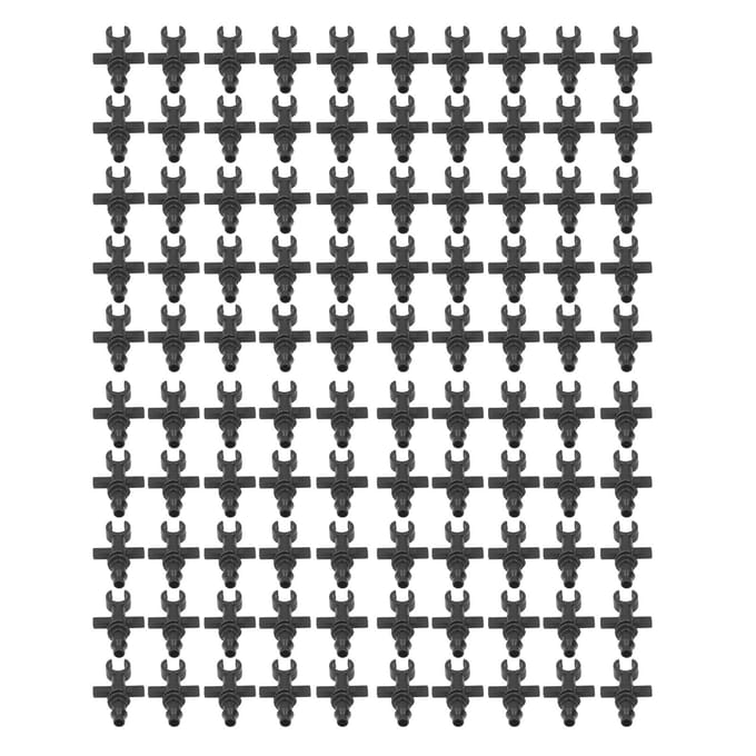 100 Stuks 4/7mm Slang Micro-stekelige Einddoppen Irrigatie Fitting Kit voor Tuinen Landschapsarchitectuur Gazons gray