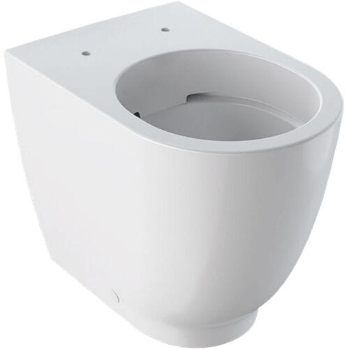 Geberit Acanto washdown pedestal WC without flush rim, flush with wall, raised, 500.602.01.2