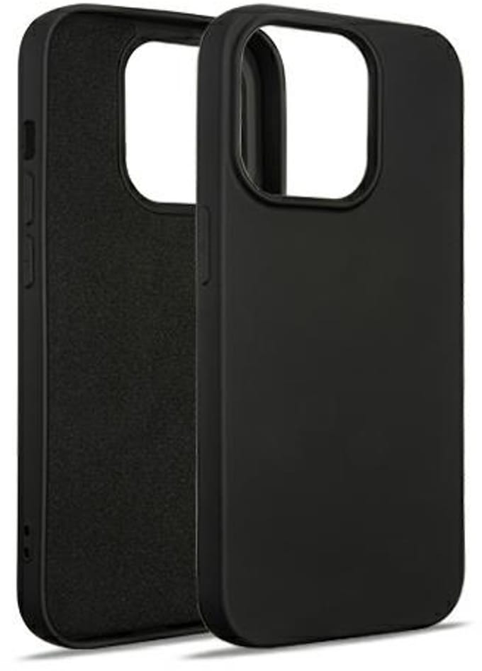 Beline Serie - Siliconen Hoes voor iPhone 15 Pro - Zwart - Elegant - Beschermend