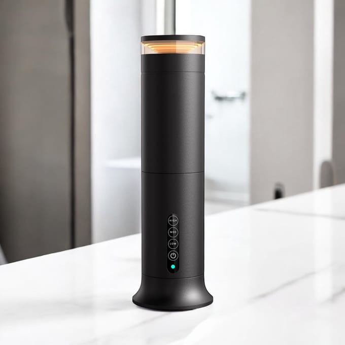 Aroma Diffuser - zwart - digitale bediening via bluetooth - Parfum Diffuser voor huisparfum - Draadloos - Waterloos parfum diffuser - Huis parfum