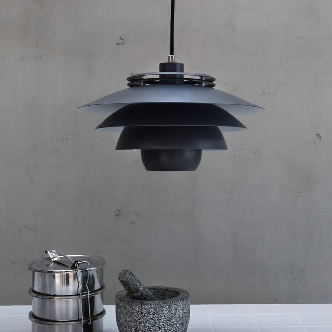 Dyberg Larsen Ejka - Hanglamp - Staal 38 x 20 cm Donkergrijs
