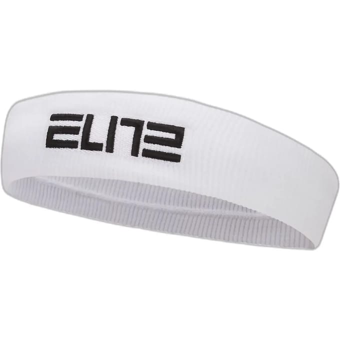 Nike Elite Headband wit-zwart One Size
