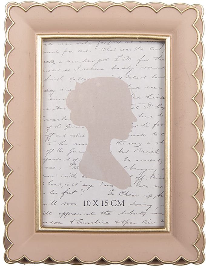 Clayre & Eef Fotolijst 10x15 cm Roze Kunststof