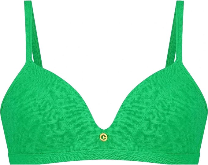 Ten Cate triangle bikinitop bright green relief voor Dames | Maat 40C (80C)