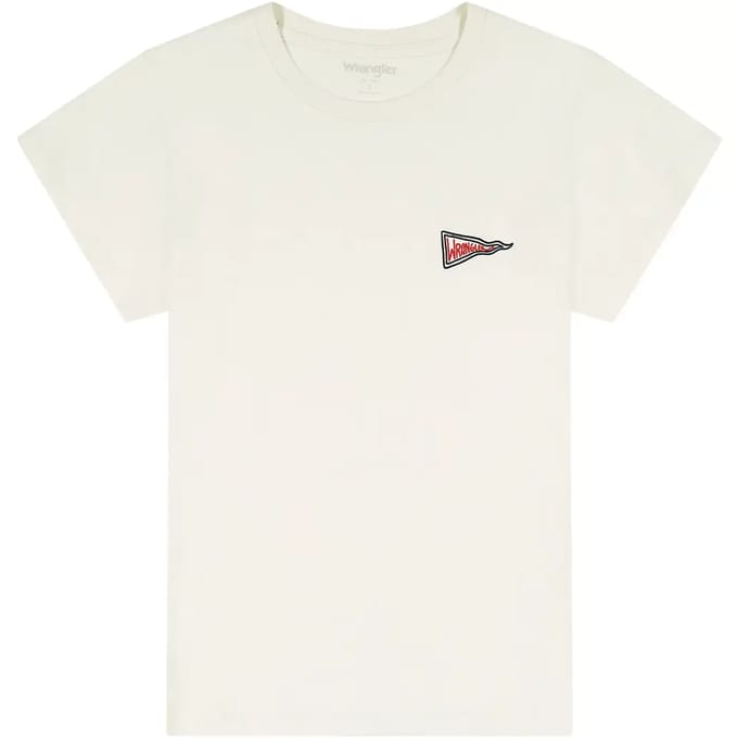 Dames-T-shirt Wrangler Shrunken Band Vintage