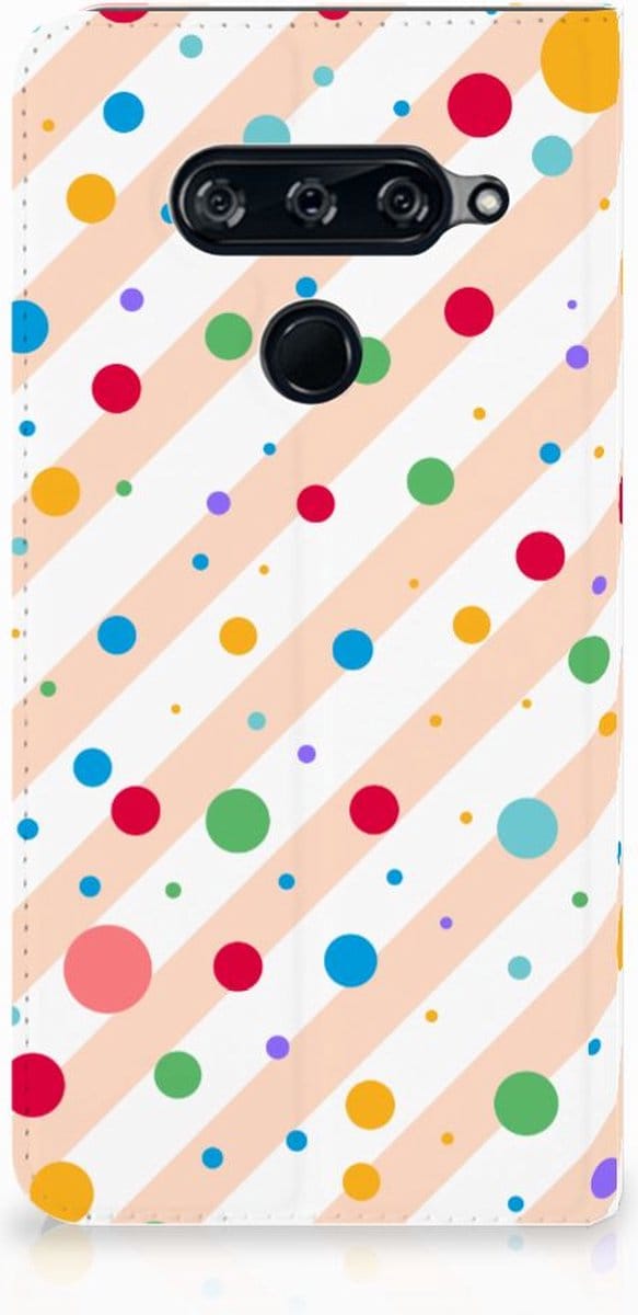 LG V40 Thinq Hoesje met Magneet Dots