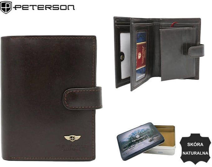 Peterson - Serie - Grote Lederen Portemonnee - RFID Blokkeringssysteem