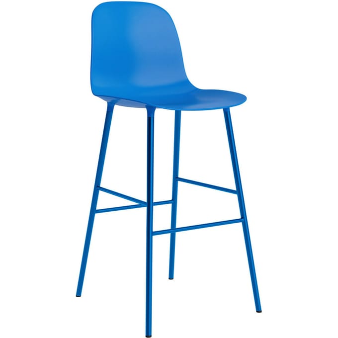 Normann Copenhagen Form Barstoel staal - NormannCopenhagenFormBrightBlue - 75 cm