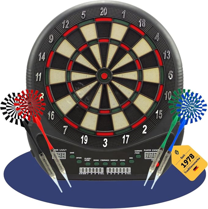 Elektronisch dartbord - E-dartbord - Spannende Duelle - 202 Spelvarianten - 545 x 485 cm - Kleurrijk