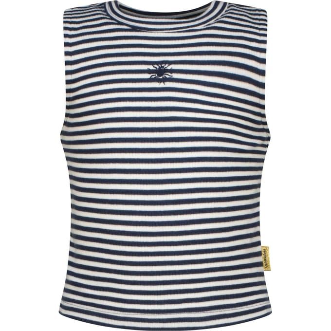 Vingino Girls Basic-crop Rib Top Stripe Top Dark Blue Taglia: 4 | Camicie Outlet | kids | Blu