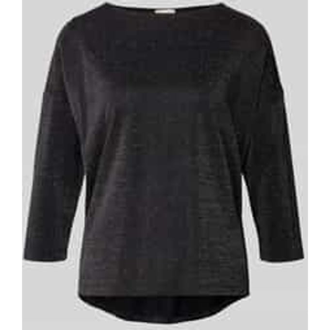 Glanzend T-shirt met 3/4-mouwen
