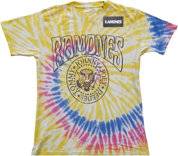 Ramones - Crest Psych Heren T-shirt - S - Geel