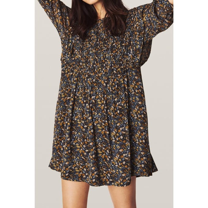 BA&SH Robe Sandra Carbone Maat: M | Mini Jurken Outlet | Dames | Zwart