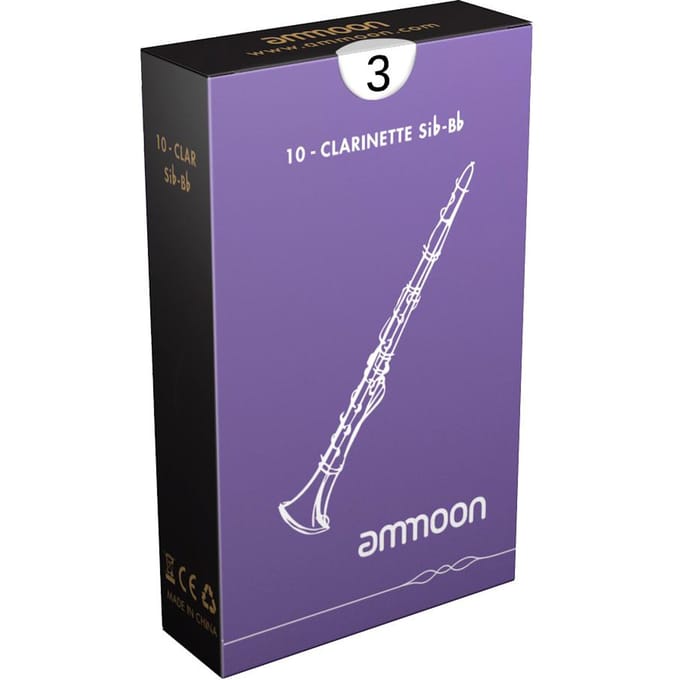Ammoon Blaasinstrumenten Bb Klarinet Traditionele Rieten Sterkte 2.5 of 3.0, 10 stuks/ Doos Strength 3.0 purple