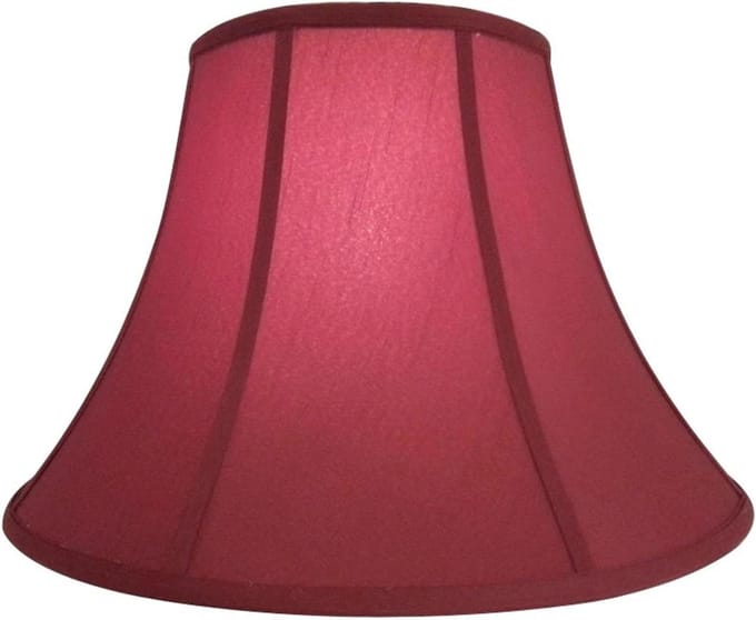 Linnen Lampenkap - Stoffen Kap - Sfeerverlichting Maken - Handgemaakt Ontwerp - 50cm Diameter - Rood
