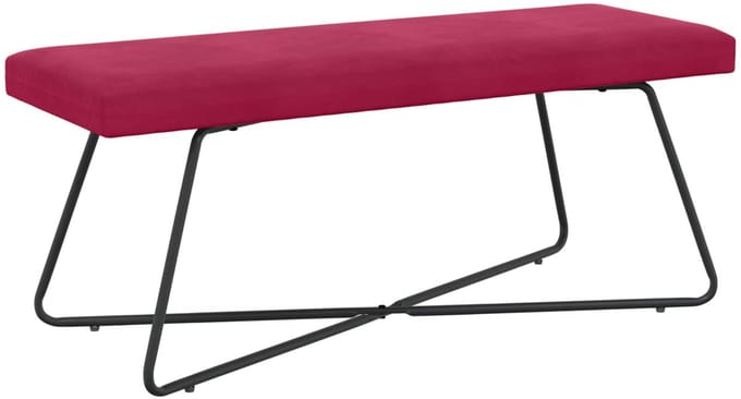 vidaXL - Bank - Wijnrood - 110 - x - 40 - x - 45 - cm - fluweel