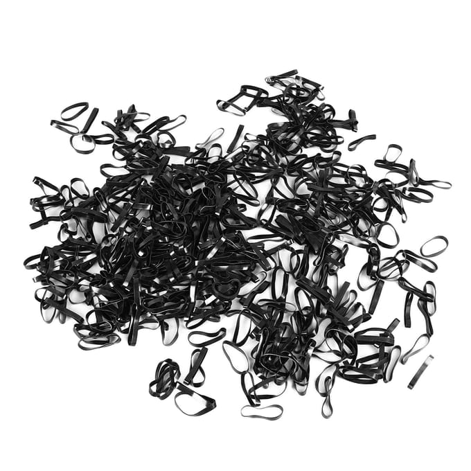 450pcs Élastiques pour Chevaux Caoutchouc Doux Sûr Élastiques Multifonctionnels pour Ferme Équestre Quotidien black
