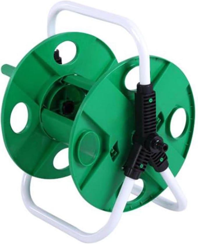 Tuinslanghouder - Slanghaspel - Tuinonderhoud - Robuust ontwerp - 25 meter capaciteit - Groen