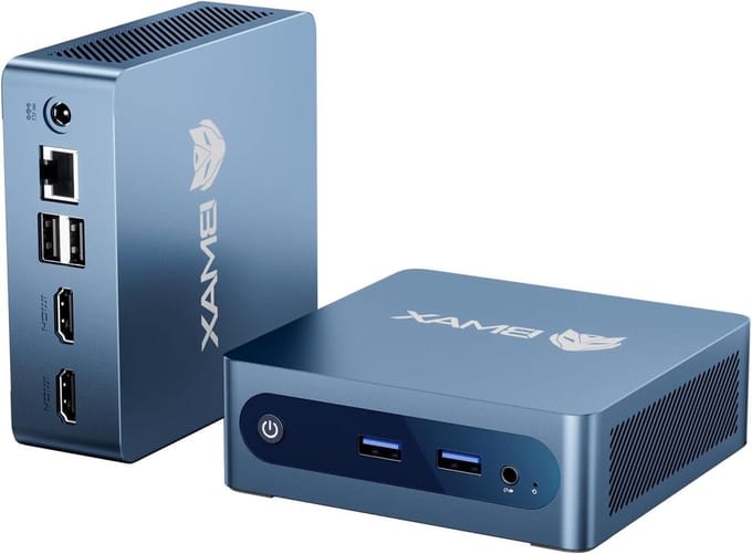 Mini PC - Desktop Computer - Kantoor Werk - Dubbele 4K Uitgang - 128 GB Opslag - Zwart