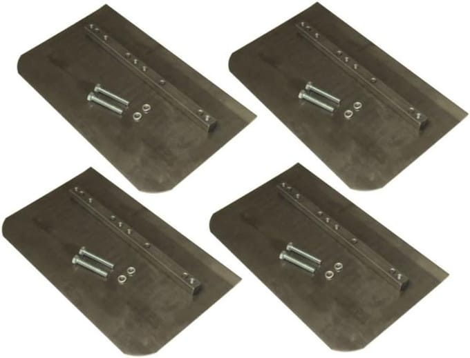 Power Float Messen - Troffel Bladen - Beton Egaliseren - Set van 4 - 8 x 13 cm - Metaal