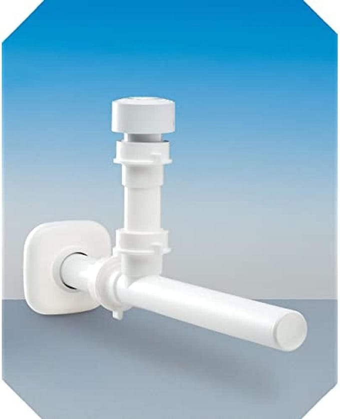 Siphon GLU Stop Automatisch Anti-Stootventiel voor Wastafel - Diameter 32 mm - Wit
